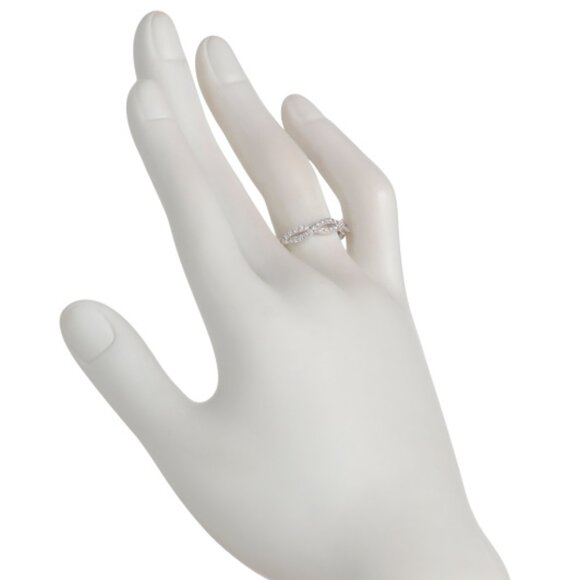 ORO LEONI 14kt Gold Diamond Swirl Band Ring - Picture 2 of 4